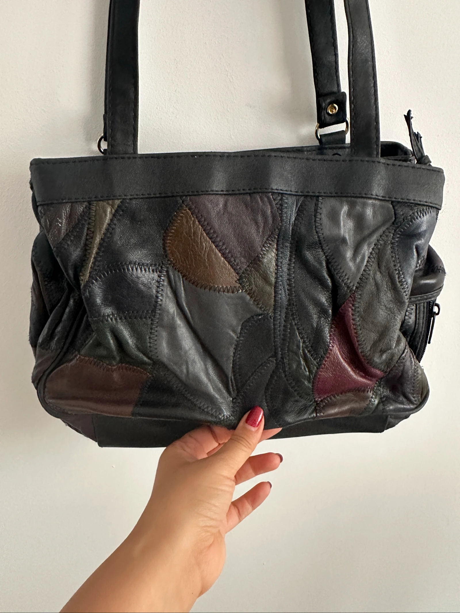 Bolso de piel Patchwork Splendid Vintage | Y2K | Multi bolsillos | Cuero – photo 4